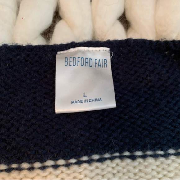 🎉HP🎉 Bedford Fair Striped Cardigan Large - Picture 3 of 7